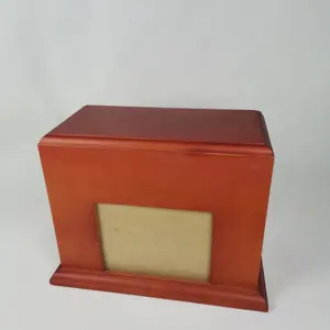 Caixão fúnebre urna memorial moldura de memória proteção de madeira cremação universal