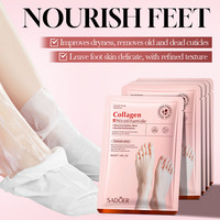 Masque pour les pieds hydratant et lissant au collagène et à la nicotinamide, exfoliant pour l'automne et l'hiver
