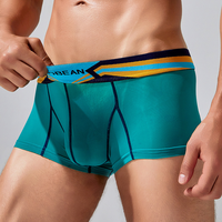 Boxers pour hommes de fabrication chinoise, noirs, personnalisés, taille basse, avec logo en relief, patchwork, antibactériens