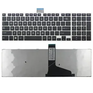 Большой вход с серой рамкой клавиатуры для Toshiba S50D-A s50-A S50DT-A S50T-A S55-A S55D-A черная клавиатура для ноутбука