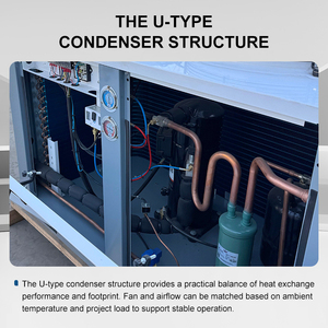Unidad Condensadora Tipo U Refrigerada por <span class=keywords><strong>Aire</strong></span>, Tipo Caja, Configuración <span class=keywords><strong>Inverter</strong></span> Opcional, Motor para Cuarto Frío 380V Emreson/ - Product Image 3