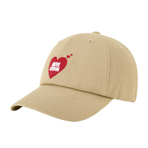 Casquette de baseball unisexe en sergé de coton, couleur unie, broderie en forme de cœur, chapeau de protection solaire pour l'extérieur et l'été - Product Image 1