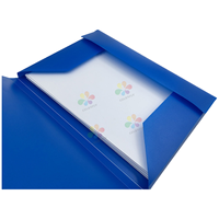 Pochette de classement à 3 rabats avec fermeture élastique, format A3 A4 FC, en PP imprimé coloré, design personnalisé, pour fournitures de bureau