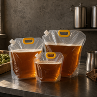 Pochettes souples transparentes avec bec verseur pour emballage de liquides en vrac, qualité alimentaire, taille personnalisée, pour l'emballage de la sauce soja
