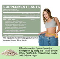 Cápsulas de Suplementos Herbales Naturales Más Vendidas con Vitamina D, Mezcla Rest Reset, Apoyo al Metabolismo, Quemador de Grasa Nocturno
