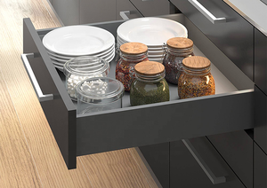 Glissière de tiroir en métal, boîte à fermeture douce, glissière de tiroir à montage <span class=keywords><strong>sous</strong></span> plan, rail fin, armoire de cuisine, glissière de tiroir en métal à fermeture douce - Product Image 5