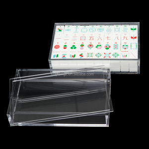 Rõ Ràng Acrylic Mahjong Tile Set Protector Trường Hợp Lưu Trữ Tùy Chỉnh Acrylic Mahjong <span class=keywords><strong>Box</strong></span> Với Nắp - Product Image 2