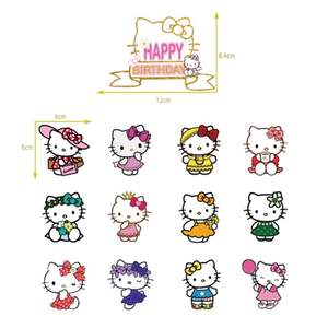 Decoraciones Rosas para Fiesta de Cumpleaños de <span class=keywords><strong>Hello</strong></span> <span class=keywords><strong>Kitty</strong></span> al por Mayor, Banner de Cumpleaños con Temática de Gato, Adorno para Pastel, Globos de Látex, Artículos para Fiestas - Product Image 6