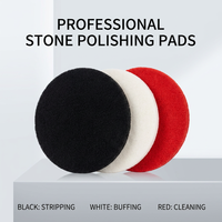 Tampon de polissage 17 pouces 20 pouces rouge noir blanc abrasif pour meuleuse d'angle, nettoyage, polissage, cirage, sols