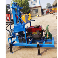 Foreuse hydraulique portable mini pour puits d'eau, 80 m de profondeur, 18 CV, alimentée au diesel/moteur, avec pompe