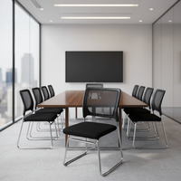 Chaise de bureau durable du fabricant avec dossier et coussin confortables, design antidérapant pour bureaux et salles de réunion