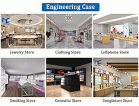 Kiosque de présentation de parfums moderne pour centre commercial, kiosque de vente au détail d'arômes, kiosque de présentation de parfums personnalisé avec éclairage LED, design en bois