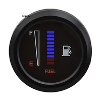 Jauge de carburant LED bleue 12V/24V pour voitures et motos, affichage à barre droite modifié, état neuf, produit en plastique de 2 pouces