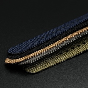 PEITONG 18mm 20mm 22mm Uhrenarmband Kreuzmuster Stoff Nylon Uhrenband Sport Armee Uhrenarmbänder - Product Image 4