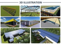Structure en acier pour maison, abri pour voiture de conception européenne, entrepôt en structure acier arquée