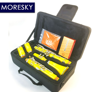คลาริเน็ต MORESKY รุ่น Bb 17 คีย์ ตัวเครื่องทำจากวัสดุ ABS ผิวเคลือบนิกเกิลซิลเวอร์ รุ่นปรับแต่งพิเศษ Sib E105 - Product Image 1