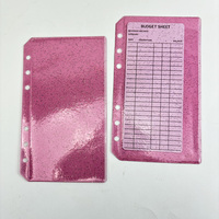 Pochette Organisateur de Documents Réutilisable en PVC Rose Transparent Scintillant, Épaisse et Imperméable – Grande Vente Actuelle