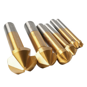 Dr. Giant Chamfering Cutter Set 6 Pc Hss Gold Finish Manual Drill Bit For Edge Trimming Countersinking Tools - Product Image 3