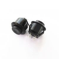 Interrupteur à bouton-poussoir étanche PS18-16-2 intelligent en plastique rouge et noir, 23,5 mm, à verrouillage momentané, 4 broches SPST 1A, 12 volts