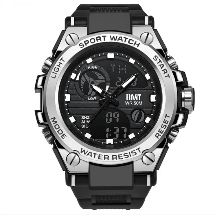 Men's digital watch camouflage, 50m waterproof big dial sport digital watches for men