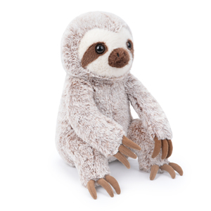 Peluche <span class=keywords><strong>di</strong></span> Bradipo da 30 cm con Faccia Bianca, Occhi Marroni e Dettagli delle Zampe, Simpatico Personaggio Animale della Foresta - Product Image 1