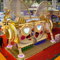Manège de lapins fous, aire de jeux, attraction de parc, jeu