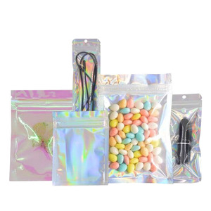 Custom Print Holographic Makeup Zip Bag/lip Gloss <strong>Pouches</strong>/<strong>nail</strong> Gel Strip Bag - Product Image 5