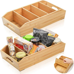 Organizador de Escritorio de Bambú de Estilo Simple WDF, Modelo Temático para el Hogar que Ahorra Espacio, con Recipiente para Especias para Uso Familiar - Product Image 2