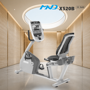 Vélo couché élégant avec écran LCD, équipement de gym professionnel MND Fitness, machine de cyclisme d'intérieur pour les acheteurs de chaînes de salles de sport en France - Product Image 1