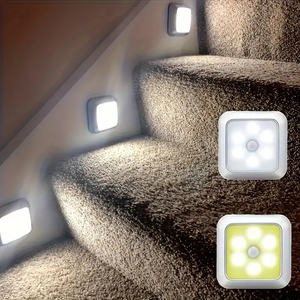 Wholesale LED <b>Night</b> <b>Light</b> Smart <b>Motion</b> <b>Sensor</b> Battery-powered Bedside Lamp Closet Bedroom Hallway Staircase Lighting - Product Image 3