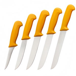 5‑Piece Butcher Boning <b>Knife</b> <b>Set</b> Stainless Steel Slaughter <b>Knives</b> with Injection Molded PP Handle 3Cr13Mov Stainless Steel - Product Image 1