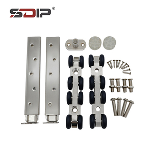 Engrenage silencieux en acier inoxydable <span class=keywords><strong>porte</strong></span> coulissante armoire en <span class=keywords><strong>bois</strong></span> <span class=keywords><strong>porte</strong></span> tampon poulie matériel de meubles - Product Image 1