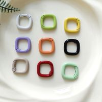 Vente en gros de crochets à pression carrés en métal, accessoires de quincaillerie colorés en alliage de zinc pour sacs à main, porte-clés, bricolage, directement de l'usine
