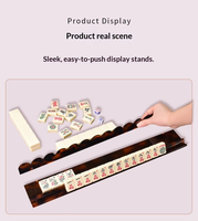 Supports de tuiles de mahjong en acrylique de qualité supérieure avec fonction de poussée magnétique et bord ondulé antidérapant pour le jeu de mahjong américain, idéal pour les soirées à domicile