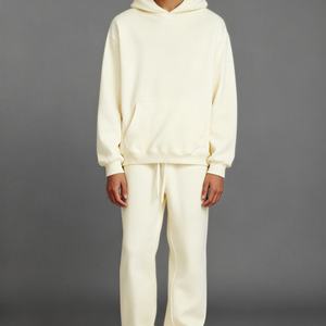 Ensemble survêtement unisexe personnalisé TKAN146D de haute qualité avec impression en relief, sweat-shirt et pantalon de jogging pour homme, vêtements de sport à capuche - Product Image 1