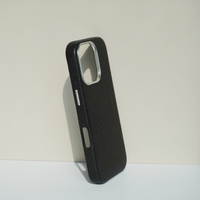 Étui de téléphone personnalisable en cuir véritable de luxe, antichoc magnétique, pour la série 17/16/15 Pro Max avec cadre de caméra en métal