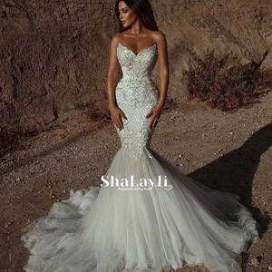 Wedding Dress Empire Small Tail <strong>Bride</strong> 2024 New European American Tube <strong>Top</strong> Puffy Long Trailing Temperament Lawn Veil Appliques - Product Image 6