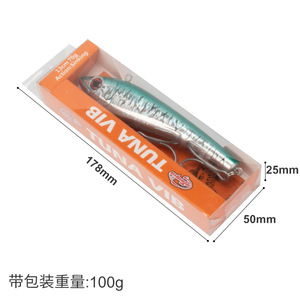 Leurre de pêche Premium OEM 130mm 70g Vib Pencil coulant avec hameçon triple <span class=keywords><strong>VMC</strong></span> <span class=keywords><strong>pour</strong></span> la pêche au thon en eau salée et la pêche au gros gibier - Product Image 6