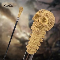 Nouvelle résine crâne impression canne de marche à la mode et légère Halloween canne essentielle randonnée béquille bâton de marche en plein air