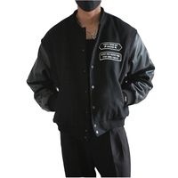 Veste de baseball varsity coupe-vent en polyester chenille brodée avec logo personnalisé de haute qualité, style streetwear, modèle simple