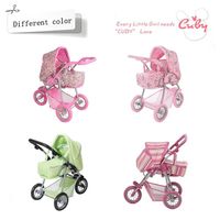 Grandes roues wagon nouveauté style classique poupée de luxe enfant jouet vente chaude belle bébé poupée poussette landau
