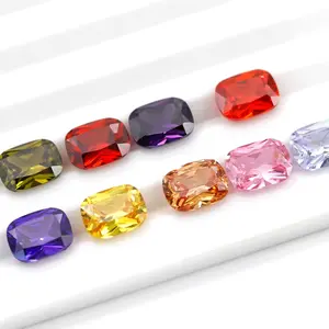High Quality Loose Cushion Cut Cubic Zircon Gemstones Various Colors for Jewelry Production-Wholesale from Various Cut Zircons