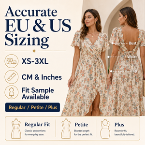 Abiti Floreali Estivi Casual Boho per Donna in Viscosa e Cotone, Produzione OEM Personalizzata con Supporto Tecnico - Product Image 4