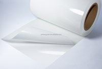 Étiquettes de film PET blanc brillant de 50 μm Étiquettes d'emballage personnalisées en polyester (PET) en rouleau géant
