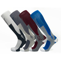 Chaussettes de compression sportives pour athlètes avec logo personnalisé, respirantes, à compression graduée, colorées, OEM, pour hommes et femmes
