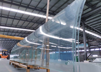 Kaca Float Temper Berkualitas Tinggi, Lengkung, Bening, Tebal 3mm-19mm, Harga Murah, Pabrik Terbesar, Panel Kaca Lengkung untuk Luar Ruangan