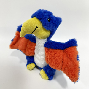 Peluche Pterosaure Bleu et Orange Vibrant - Adorable Design à Bec Souriant pour les Amateurs de Dinosaures - Product Image 2
