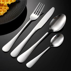 Wholesale Metal <b>Cutlery</b> Knife Fork Spoon for Wedding Restaurant Modern Elegant Stainless Steel Flatware <b>Set</b> - Product Image 1