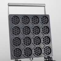 Gaufrier Commercial, Mini Machine à gaufres rondes de 16 assiettes, Machine à gaufres de cuisson de collation à vendre, Offre Spéciale