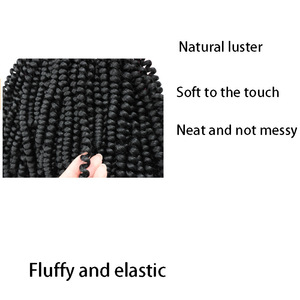 Extensiones <span class=keywords><strong>de</strong></span> Cabello Trenzado <span class=keywords><strong>de</strong></span> Doble Trama para Crochet, Estilo Passion Twist y Spring-coil, Largo Rizado, Origen Shandong, Europeo, para Peluca Africana - Product Image 5